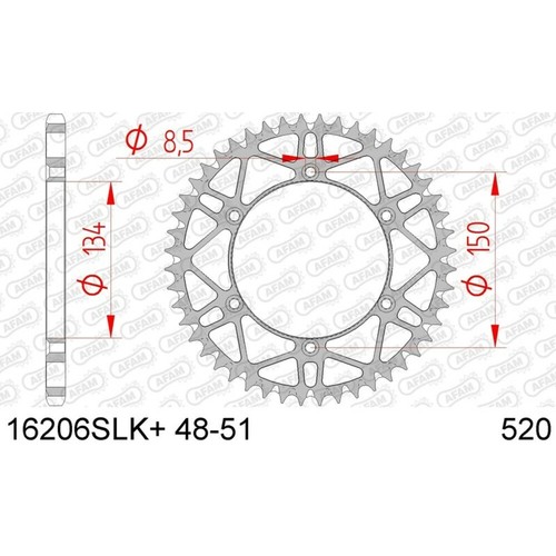 Corona JT Sprockets Acciaio Standard 703-paso 520 per Moto