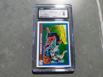 Spiderman Vs HobGoblin Marvel Universe Series I (1990) #112 CGC 