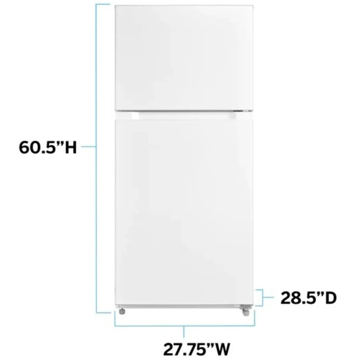 Avanti 14 cu. ft. Frost Free Top Freezer Refrigerator White Freestanding