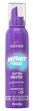 2 PACK Aussie Instant Freeze Mousse Sculpting Maximum Hold 6 Ounce