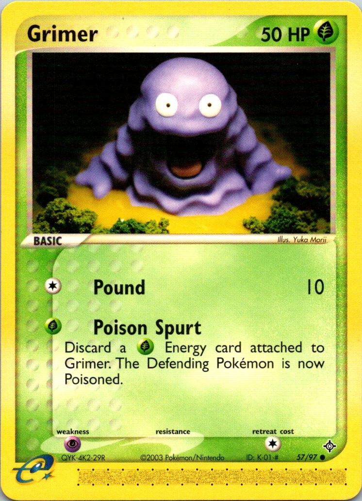 Grimer 57/97 Common Dragon Pokemon Lightly Played