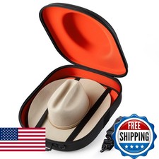 Ozueccr Hard Shell Cowboy Hat Travel Case Holds 2 Hats Large