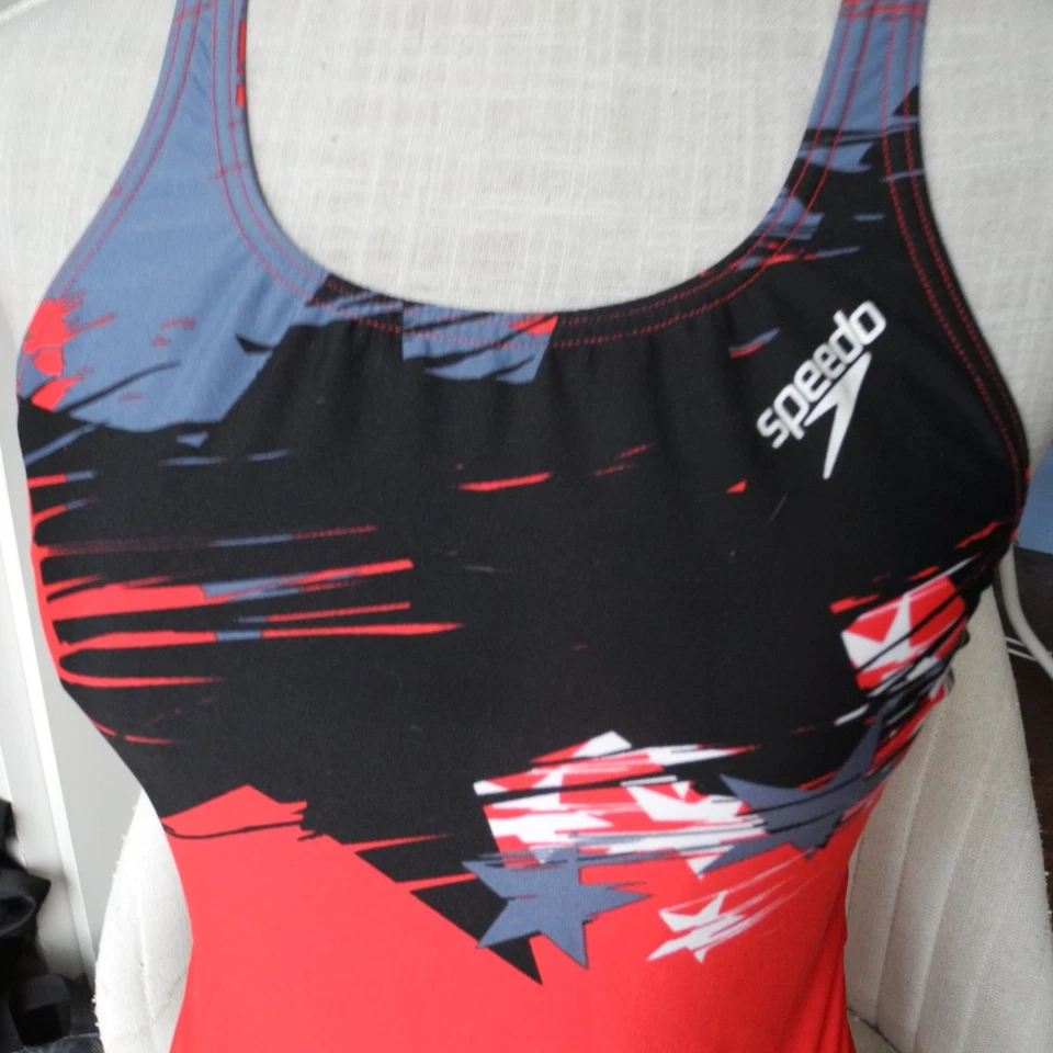 Maillot de bain 1 pièce SPEEDO Endurance 40/42 rouge noir gris blanc - Photo 3/4