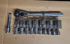 Craftsman 19 Pc 3/8 Drive Metric Socket Set. 6 Point.