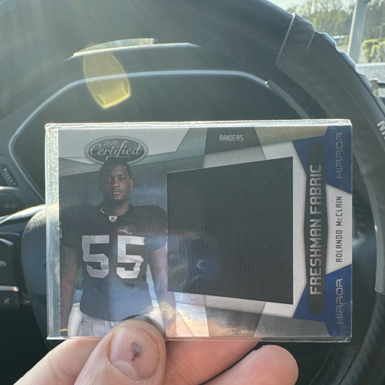 Rolando McClain Panini Certified #300 Mirror Blue Material