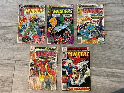 The Invaders Lot of 5 #22 ,28,3 7, 38, 39 Marvel Comics