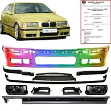 Bodykit Sport Stoßstange vorne LACKIERT + Diffusor + NSW Smoke passt für BMW E36
