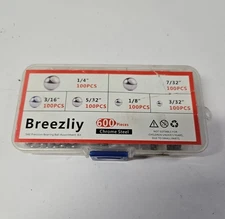 Breezliy SAE Precision Bearing Ball Assortment Kit 600 Pieces Chrome Steel