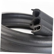 Car Door Rubber Seal Strip Trim with EPDM Three Side Bulbs, Large 15 Feet Black