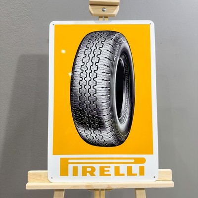 Pirelli Tyre Advertising Sign Heavy Metal Garage Decor   40x60 cm (15.7'' × 23)