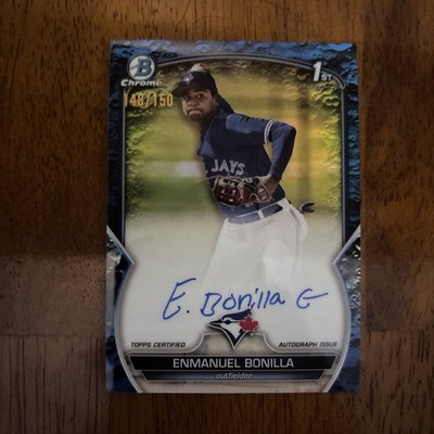 2023 Bowman - Chrome Prospect Autographs Enmanuel Bonilla #CPA-EBO Blue Lunar...