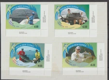 Papua New Guinea 2010 Game Fishing MH on album sheet piece per scan