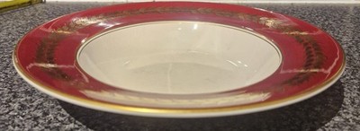 Palissy Keramik rot Weizenmuster Dessertschale