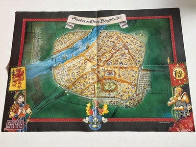 Warhammer  Fantasy Role Play Shadows Over Bogenhafen  Map Games Workshop 1987