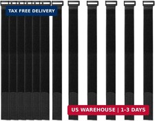  16 Pack 1 X 18" Hook and Loop Reusable Fastening Nylon Cable Securing Straps,.
