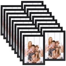WIFTREY 5x7 Black Picture Frame Bulk 5 x 7 Photo Frames for Wall Hanging or T...