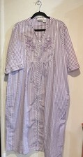 Collections etc.Size XL Lavender Purple  White Striped Seersucker Lounge Robe