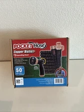 Pocket Hose Copper Bullet With Thumb Spray Nozzle AS-SEEN-ON-TV Expands to 50-ft
