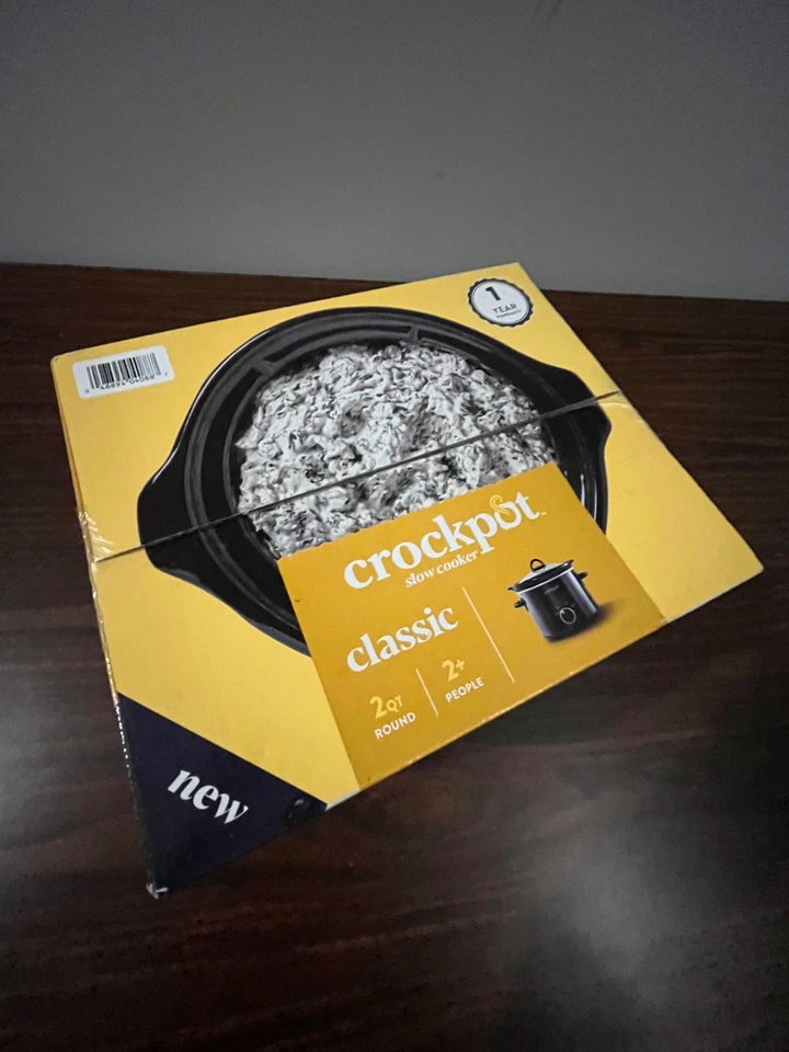 Olla de cocción lenta clásica Crockpot® de 2 cuartos de galón, olla de cocción lenta pequeña, negra Foto 2 de 4