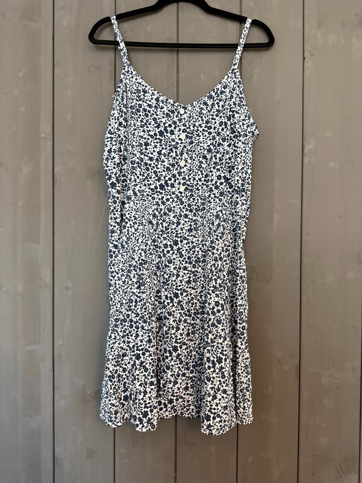 GAP Sleeveless Button-Front Floral Dress L