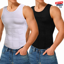 Men Body Shaper Slimming Tummy Vest Thermal Compression Shirt Tank Top Shapewear