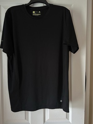 Xersion Power Tee Men s Black Short Sleeve Crew Neck Polyester Tee, Size L