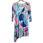 Lilly Pulitzer Dress XS Ariana Asymmetric Jersey Swing Starfish Pullover Ocean