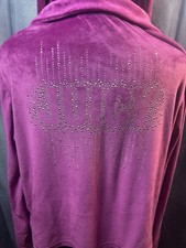 Juicy Couture Women's Purple Velour 2-Piece Sleepwear Set with Rhinestones
