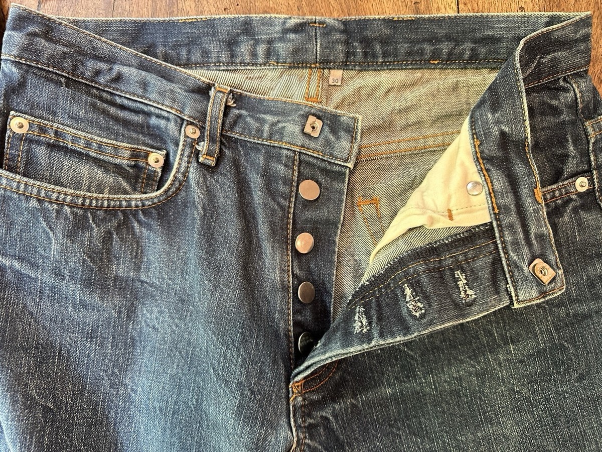 DIOR HOMME JAPAN WASHED BLUE DENIM JEANS SIZE 30 | eBay