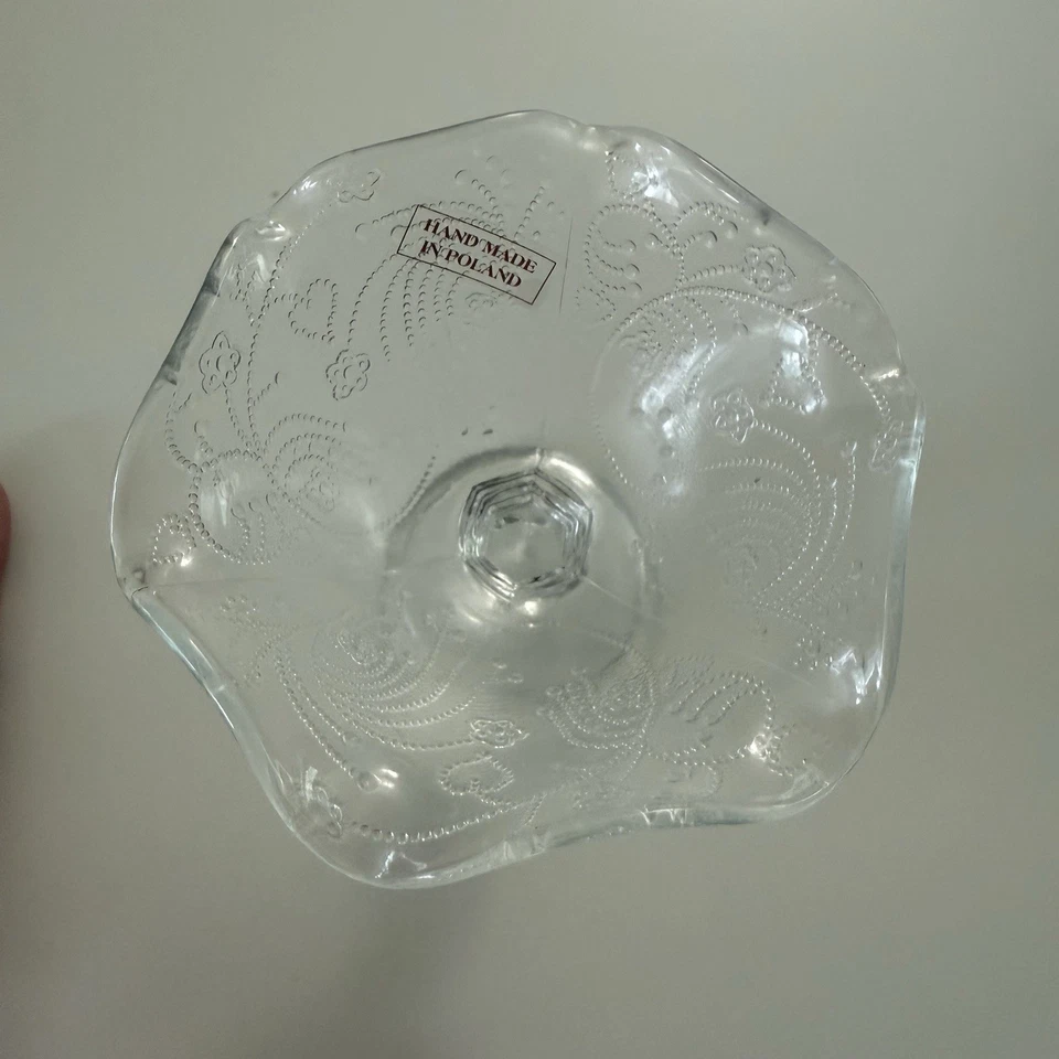 Juego de 8 compotas de vidrio prensado Southern Living At Home Victoria usadas en excelente estado envío rápido Foto 2 de 4