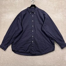Eddie Bauer Shirt Mens Size XXL Blue Long Sleeve Button Up Cotton