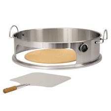 Pizzaring Set Kugelgrill Ø 57 cm Rundgrill Pizza Aufsatz Edelstahl BBQ-Toro