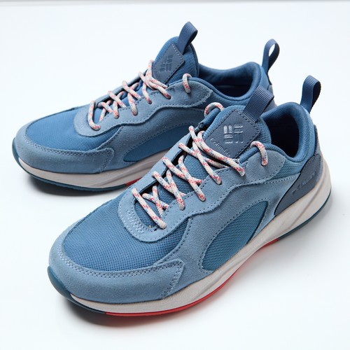 Columbia Pivot Mid Waterproof Trail Hiking Shoes Sz 9 Womens Blue/Coral