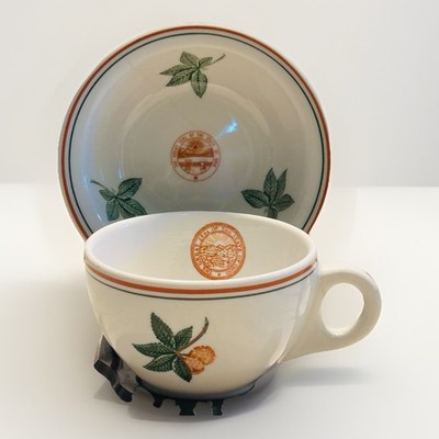 *RARE* Walker China Vitrified Bedford Ohio Stamped 4-43 Cup. Bowl Is Sterling