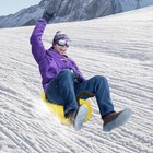 Yellow Sledding Snowboard Portable Snow Sled Sled Snowboard with Handle