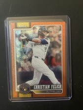 2026 Topps Series 1 Christian Yelich Milwaukee Brewers #154 Orange Refractor /25