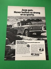 1972 Jeep Commando Original Vintage Print Ad Advertisement Printed A2 1972 Jeep Commando Original Vintage Print Ad Advertisement Printed A2
