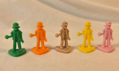 SET OF 5 Pokemon Master Trainer Board Game Ash Movers 1999 Replacement Pieces