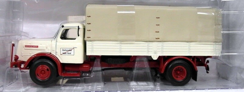 Minichamps 1/43 Henschel HS 140 1954 Pritsche White Red Canvas Truck - Image 4 of 4