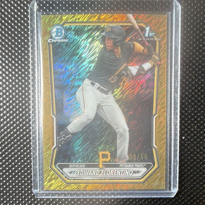 #ad 2026 Bowman Chrome Edward Florentino Pirates BCP 82 1st Bowman Gold 50 $325.00