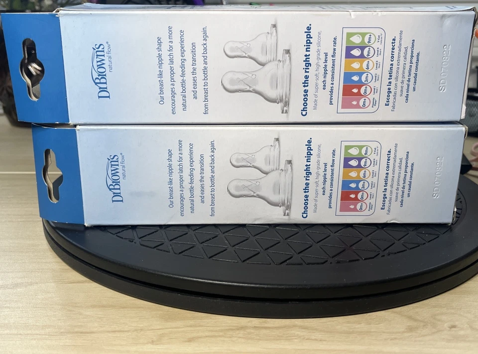 2- Dr. Brown's Natural Flow Options+ Anti-Colic Narrow 8 Oz. Pink Bottles - Image 3 of 4