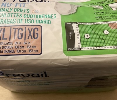 Prevail NU - FIT DAILY BRIEFS 20 XL|TG|XG MAXIMUM ABSORBENCY QUICK WICK BRETHABL