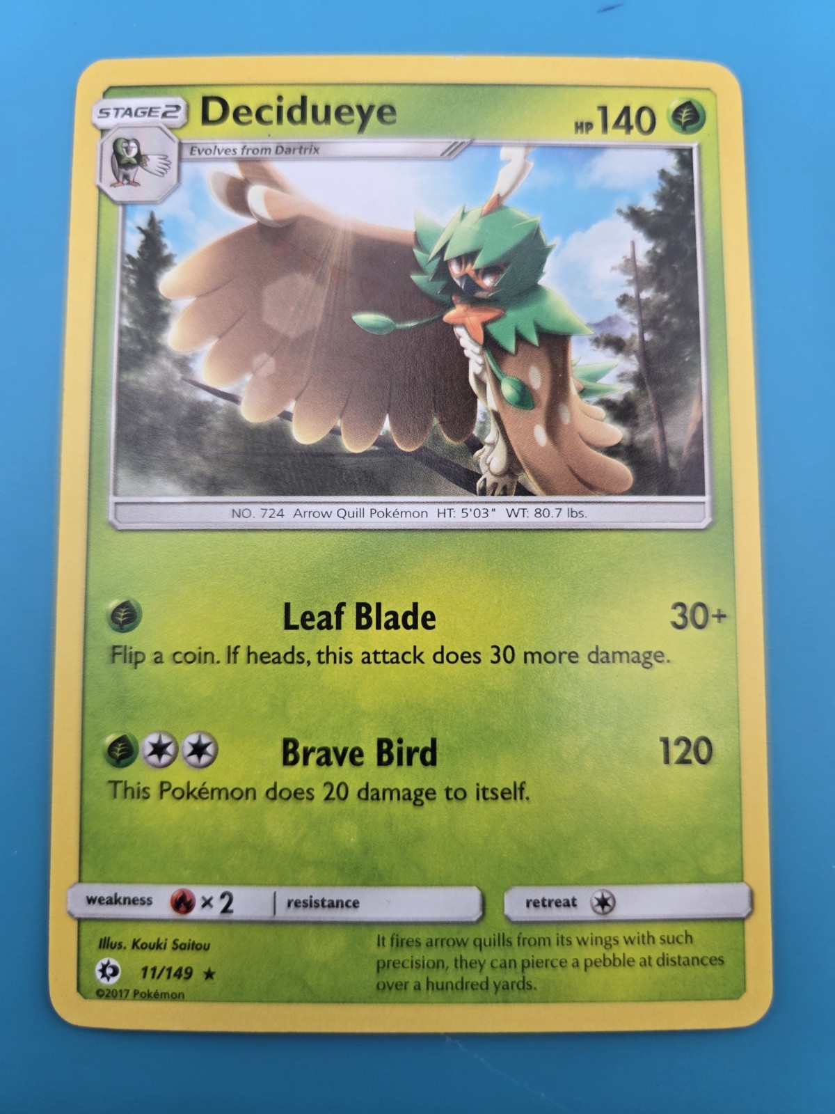 Decidueye 11/149 - Sun And Moon - Rare Base - Pokemon TCG LP