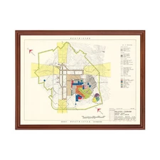 Old Map of Raleigh - Durham Municipal Airport, NC 1952 - Vin