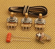 WKJ-VNT Vintage Style Wiring Kit For USA Fender Jazz Bass 