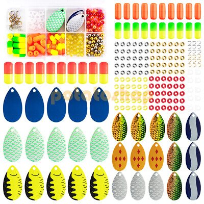 270pcs Fishing Walleye Rig Making Kit Spinner Pompano Rig Crawler Harness Bass