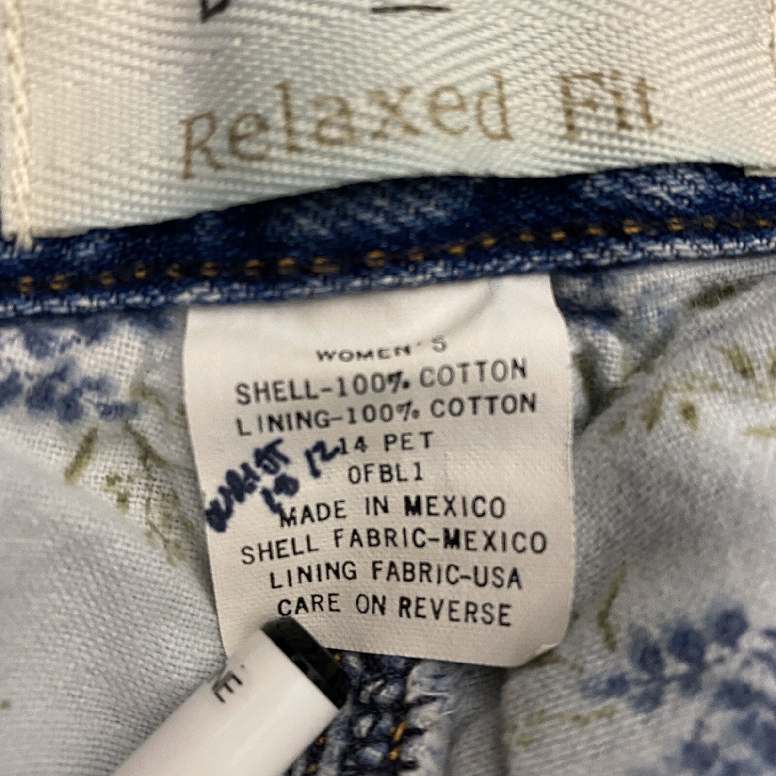 LL Bean Fleece Lined Jeans Denim Womens Vintage image 8