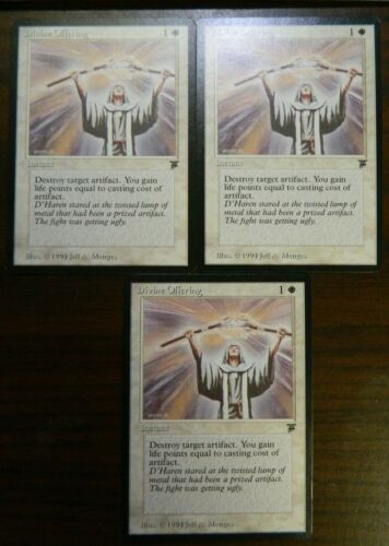 MTG English Legends Divine Offering x3 White Common (1994)  UnPlayed -NM - Picture 1 of 2