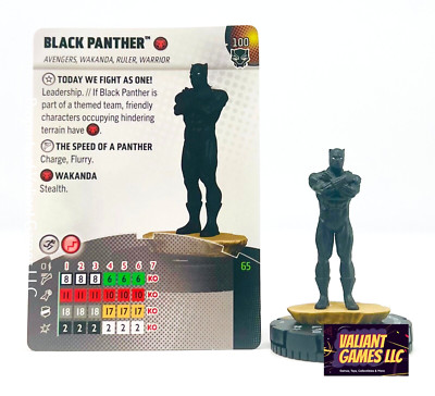 Marvel Heroclix Black Panther #100 w/ Card Black Panther Set
