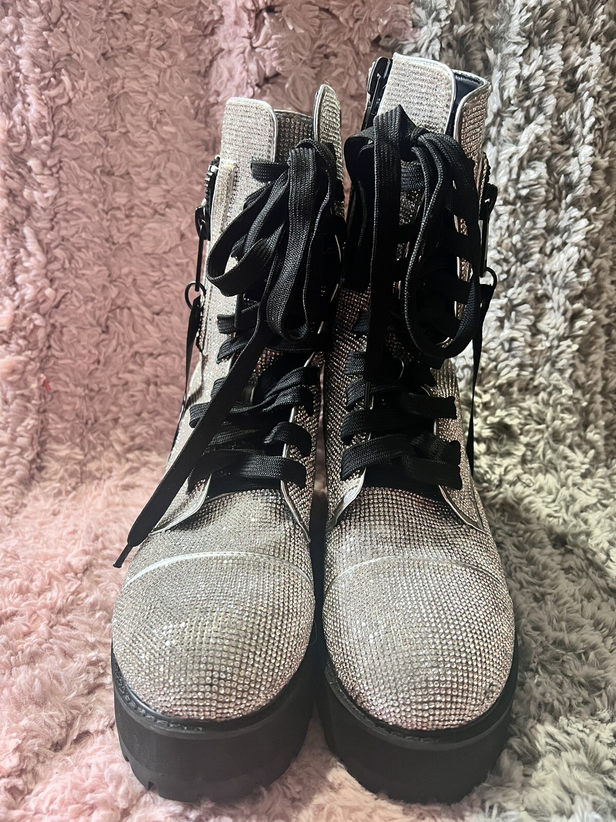 Dolls Kill Poster Girl Billionaire Bling Boots Rhines… Gem